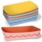 Big Dot of Happiness Assorted Wavy Colorful Paper Food Trays, Disposable Food Boats Retro Birthday Party, Double-Sided Meal Holders - Set of 12